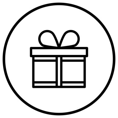 Hediye Vektörü Simgesi Tasarım İllüstrasyonu