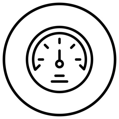 Barometre Vektör Simgesi Tasarım İllüstrasyonu