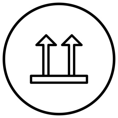 Kırılgan Vektör Simgesi Tasarımı İllüstrasyonu