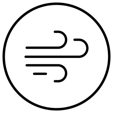 Rüzgâr vektör simgesi tasarımı çizimi