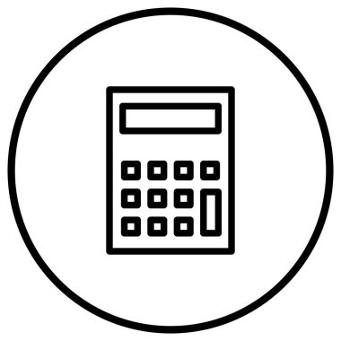 Hesap Makinesi Vektör Simgesi Tasarım İllüstrasyonu