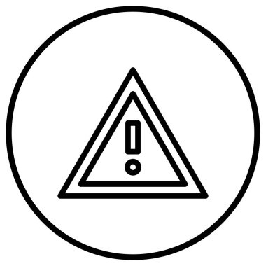 Uyarı Vektörü Simgesi Tasarım İllüstrasyonu