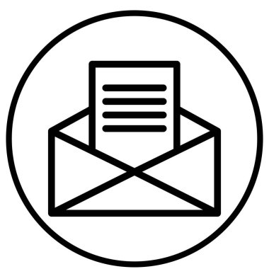 E- posta Vektör Simgesi Tasarım İllüstrasyonu