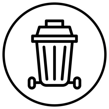 Çöp Vektörü Simgesi Tasarım İllüstrasyonu