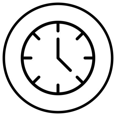 Saat Vektörü Simgesi Tasarım İllüstrasyonu