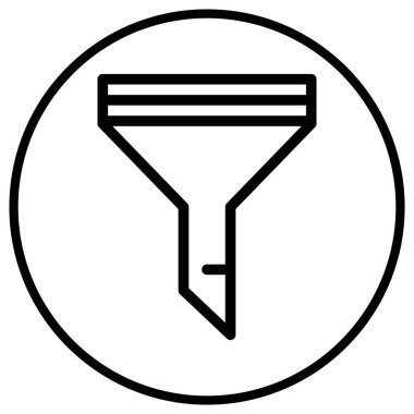 Filtre Vektörü Simgesi Tasarım İllüstrasyonu