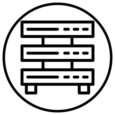 Sunucu Vektörü Simgesi Tasarım İllüstrasyonu