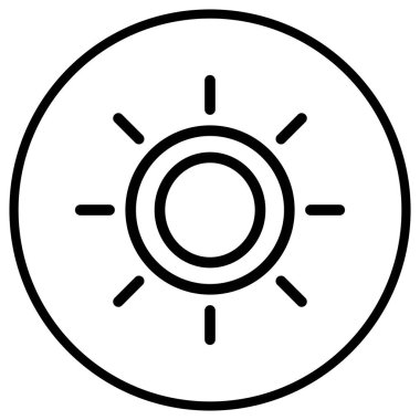 Parlaklık Vektörü Simge Tasarımı İllüstrasyonu