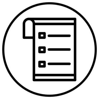 Liste Vektörü Simgesi Tasarım İllüstrasyonu
