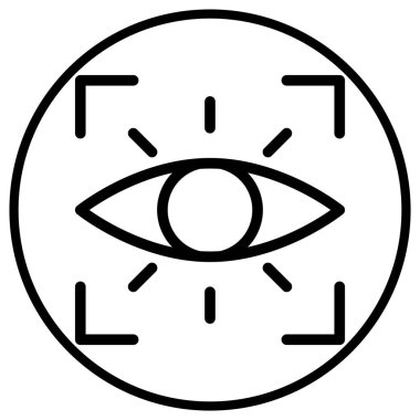 Göz Vektörü Simgesi Tasarım İllüstrasyonu