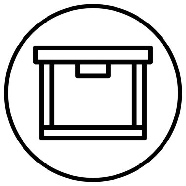 Kutu Vektörü Simgesi Tasarım İllüstrasyonu