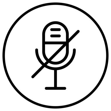 Dilsiz Vektör Simgesi Tasarım İllüstrasyonu