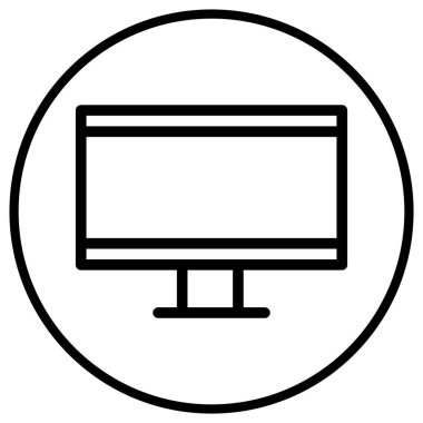 LCD Vektör Simgesi Tasarım İllüstrasyonu