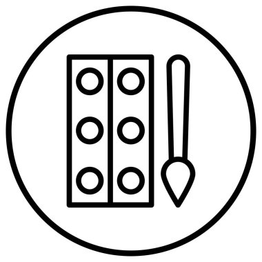 Su Rengi Vektörü Simge Tasarımı Çizimi