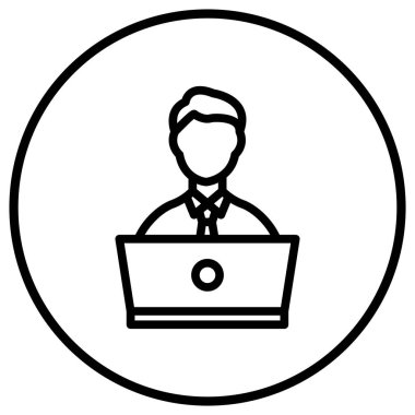 Çevrimiçi öğrenme Vektörü Simgesi Tasarım İllüstrasyonu