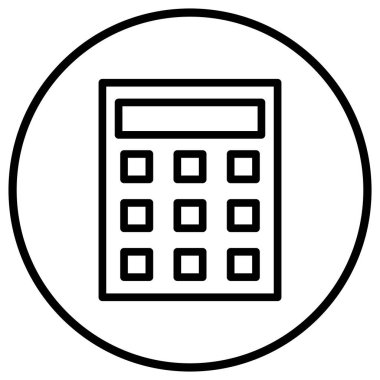 Hesap Makinesi Vektör Simgesi Tasarım İllüstrasyonu