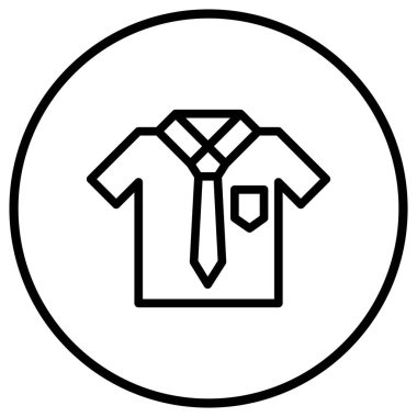 Üniforma Vektörü Simgesi Tasarım İllüstrasyonu