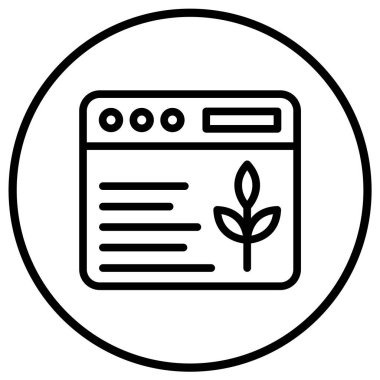 Organik İçerik Vektör Simgesi Tasarım İllüstrasyonu