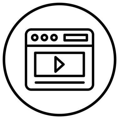 Video Pazarlama Vektörü Simgesi Tasarım İllüstrasyonu