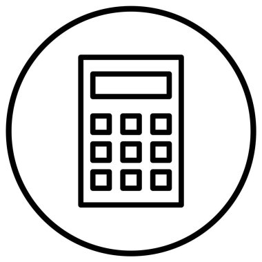 Hesap Makinesi Vektör Simgesi Tasarım İllüstrasyonu