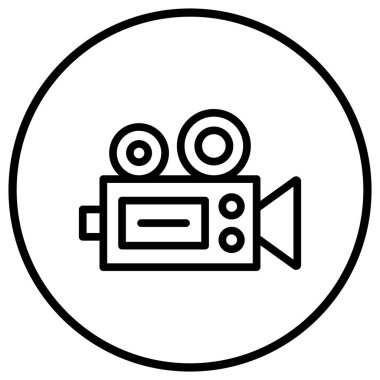 Video kamera Vektör Simgesi Tasarım İllüstrasyonu