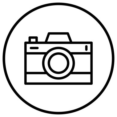 Fotoğraf makinesi Vektör Simgesi Tasarım İllüstrasyonu