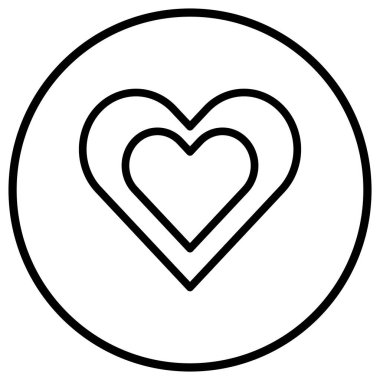 Aşk Vektörü Simgesi Tasarım İllüstrasyonu