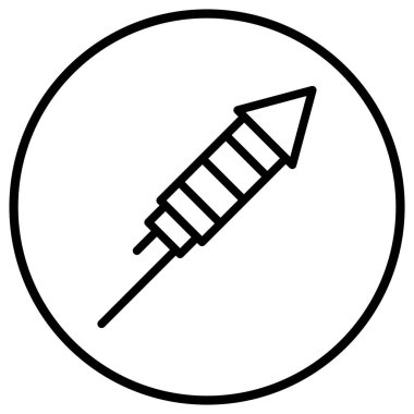 Havai fişek Vektör Simgesi Tasarım İllüstrasyonu