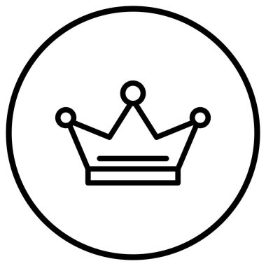 Crown Vektör Simgesi Tasarım İllüstrasyonu