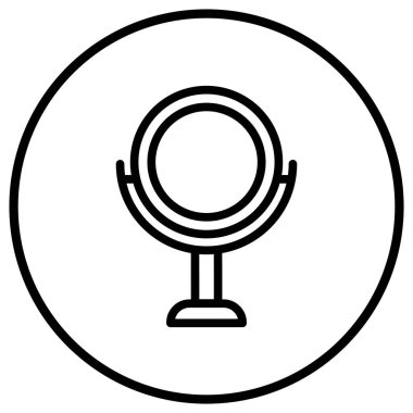 Ayna Vektörü Simgesi Tasarım İllüstrasyonu