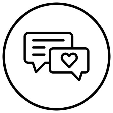 Sohbet Vektörü Simgesi Tasarım İllüstrasyonu