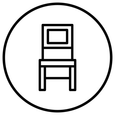 Sandalye Vektörü Simgesi Tasarım İllüstrasyonu