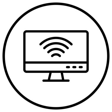 LCD Vektör Simgesi Tasarım İllüstrasyonu