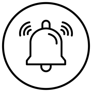 Çan Vektörü Simgesi Tasarım İllüstrasyonu