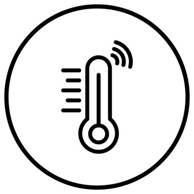 Termometre Vektör Simgesi Tasarım İllüstrasyonu
