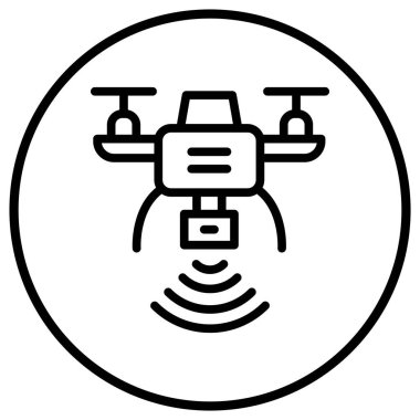 Drone Vektör Simgesi Tasarım İllüstrasyonu