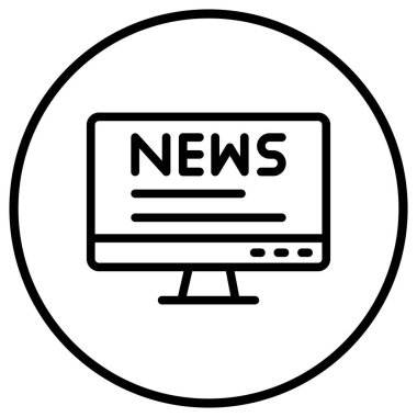 Haber Vektörü Simgesi Tasarım İllüstrasyonu