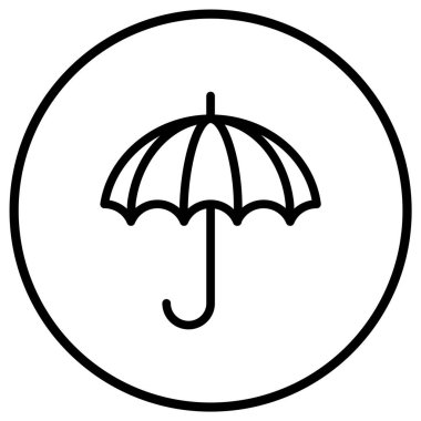 Umberella Vektör Simgesi Tasarım İllüstrasyonu