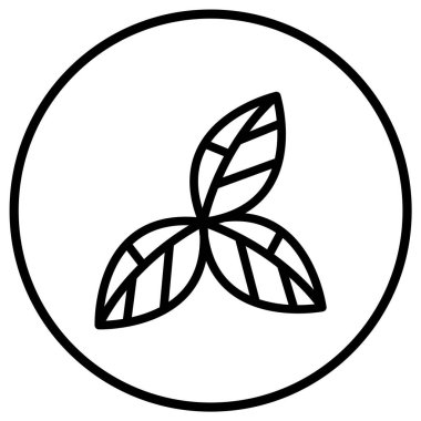 Yaprak Vektörü Simgesi Tasarım İllüstrasyonu