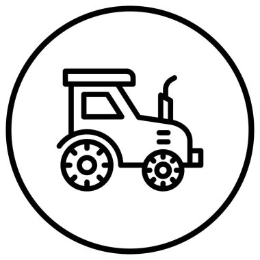 Traktör Vektör Simgesi Tasarım İllüstrasyonu