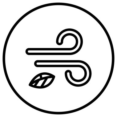 Rüzgâr vektör simgesi tasarımı çizimi