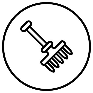 Tırmık Vektörü Simgesi Tasarımı Çizimi