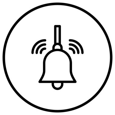 Çan Vektörü Simgesi Tasarım İllüstrasyonu