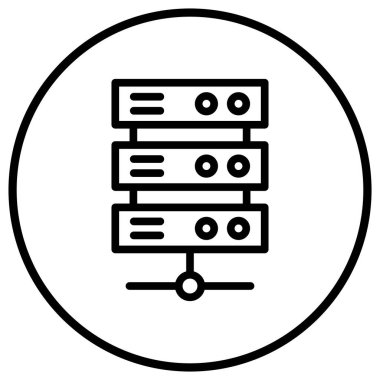 Sunucu Vektörü Simgesi Tasarım İllüstrasyonu