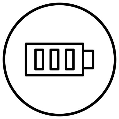 Pil Vektörü Simgesi Tasarım Çizimi