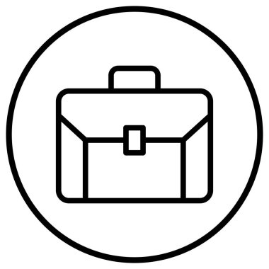 Evrak Çantası Vektör Simgesi Tasarımı İllüstrasyonu