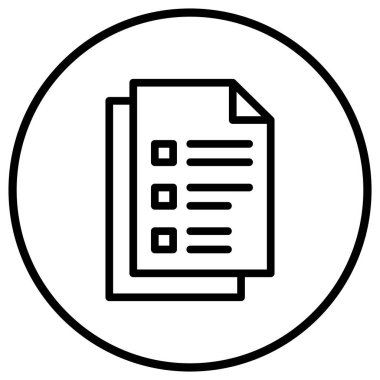 Not Vektörü Simgesi Tasarım İllüstrasyonu