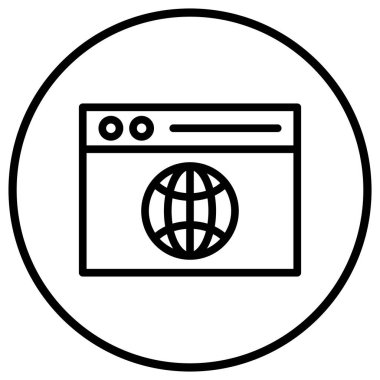 Web Vektörü Simgesi Tasarım İllüstrasyonu