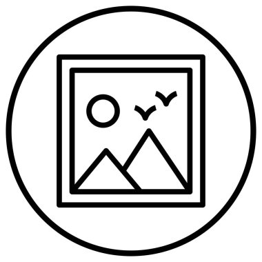 Fotoğraf Vektörü Simgesi Tasarım İllüstrasyonu