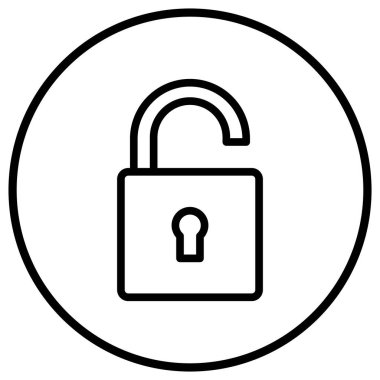 Kilitli Vektör Simgesi Tasarım İllüstrasyonu